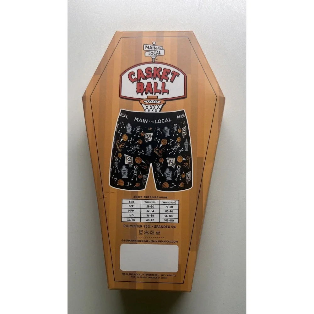 Mens Large 36-38 Casket‎ Ball Boxer Briefs One Pair New In Box